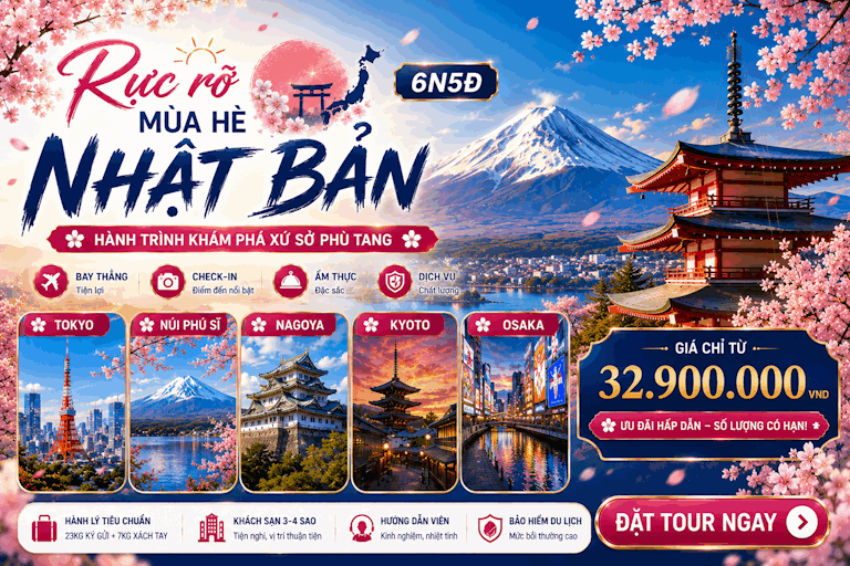 Tour Du Lịch Ngày Hè Khám Phá Nhật Bản